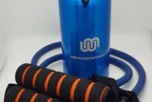 Water bottle and resistance band